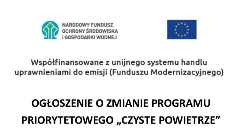 Zmiany w Programie Czyste Powietrze