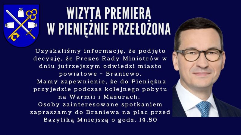 2020 Mateusz Morawiecki przełożona wizyta