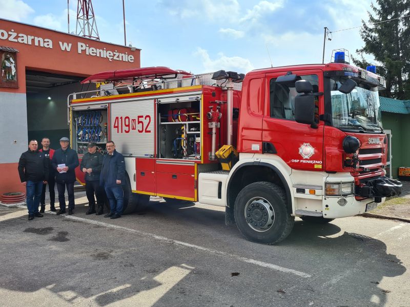 Wsparcie dla strażaków OSP w Pieniężnie